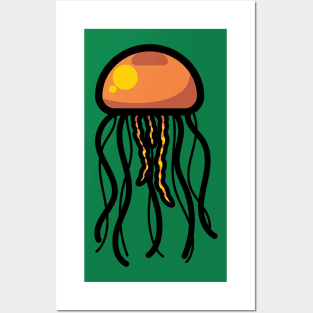 Multicoloured Jellyfish Posters and Art